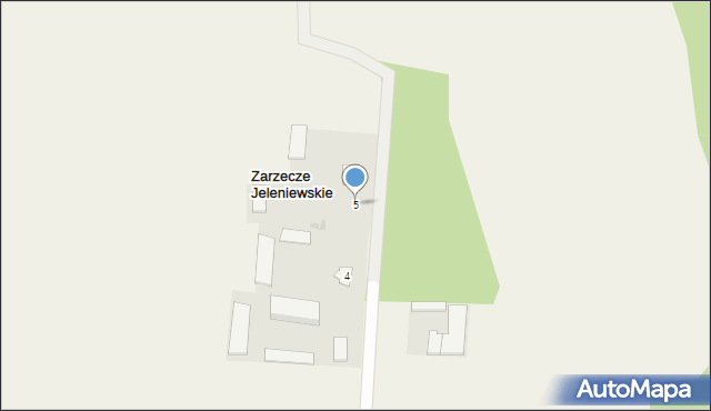 Zarzecze Jeleniewskie, Zarzecze Jeleniewskie, 5, mapa Zarzecze Jeleniewskie