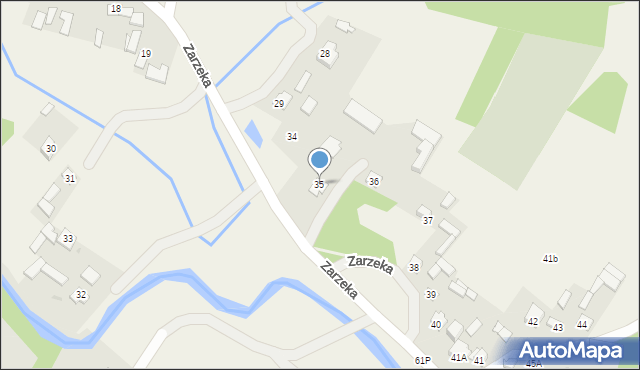 Zarzeka, Zarzeka, 35, mapa Zarzeka