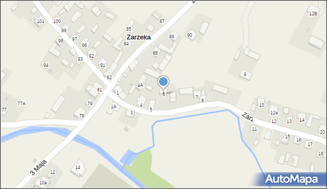 Zarzeka, Zarzeka, 6, mapa Zarzeka