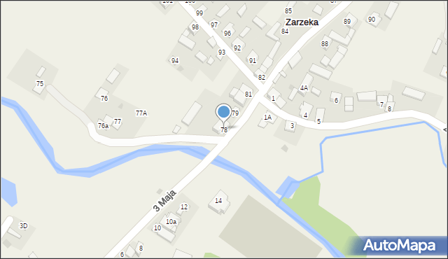 Zarzeka, Zarzeka, 78, mapa Zarzeka