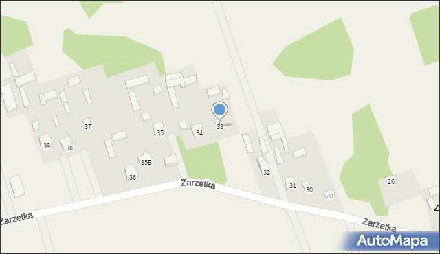 Zarzetka, Zarzetka, 33, mapa Zarzetka