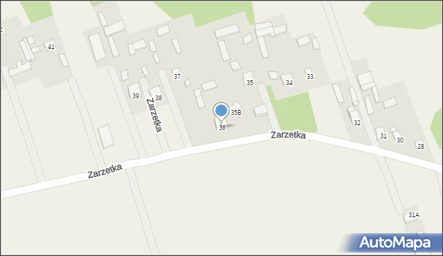 Zarzetka, Zarzetka, 36, mapa Zarzetka
