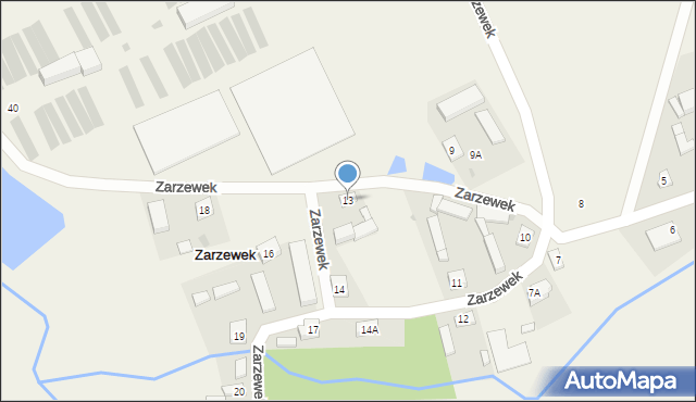 Zarzewek, Zarzewek, 13, mapa Zarzewek