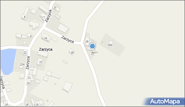 Zarzyca, Zarzyca, 25, mapa Zarzyca