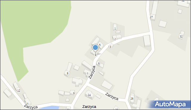 Zarzyca, Zarzyca, 4, mapa Zarzyca