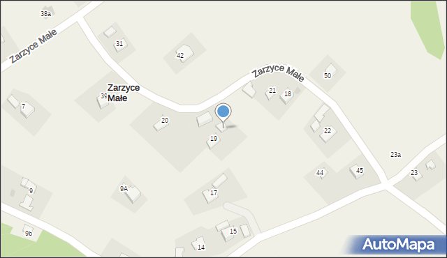 Zarzyce Małe, Zarzyce Małe, 19a, mapa Zarzyce Małe