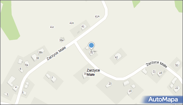 Zarzyce Małe, Zarzyce Małe, 31, mapa Zarzyce Małe