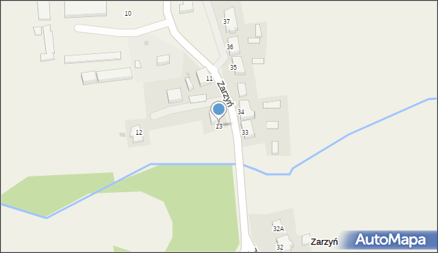 Zarzyń, Zarzyń, 13, mapa Zarzyń