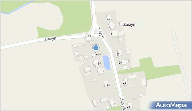 Zarzyń, Zarzyń, 15, mapa Zarzyń