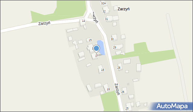 Zarzyń, Zarzyń, 17, mapa Zarzyń