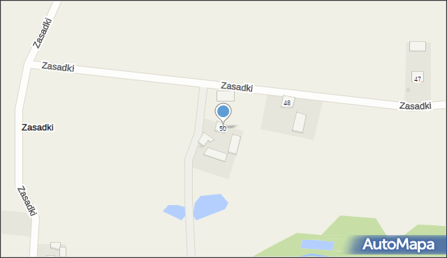 Zasadki, Zasadki, 50, mapa Zasadki