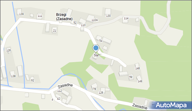 Zasadne, Zasadne, 54a, mapa Zasadne