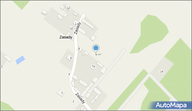 Zasady, Zasady, 7, mapa Zasady