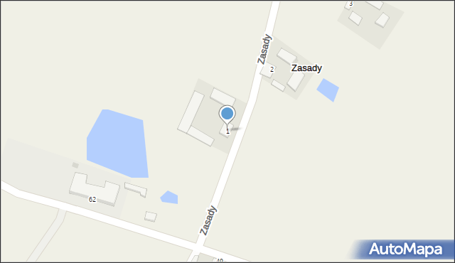 Zasady, Zasady, 1, mapa Zasady