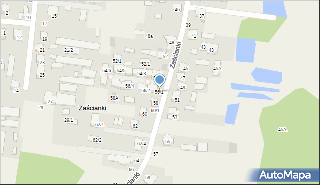 Zaścianki, Zaścianki, 56/1, mapa Zaścianki