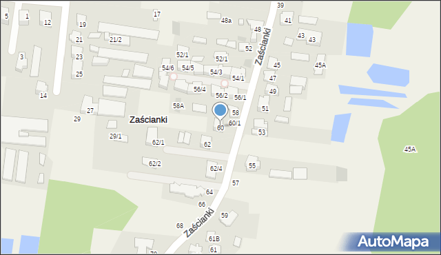 Zaścianki, Zaścianki, 60, mapa Zaścianki