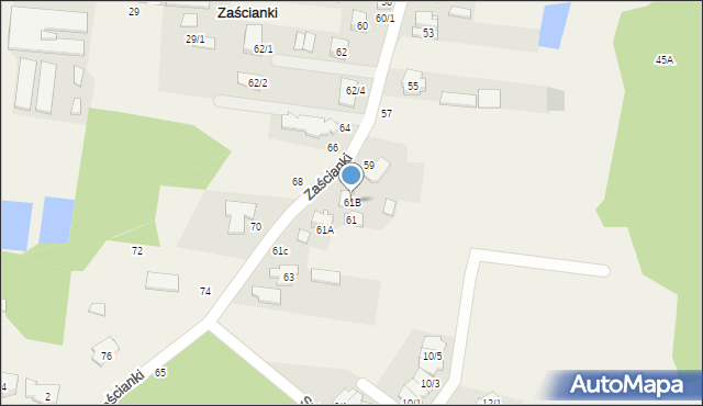 Zaścianki, Zaścianki, 61B, mapa Zaścianki