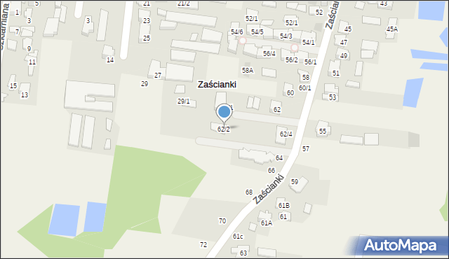 Zaścianki, Zaścianki, 62/2, mapa Zaścianki