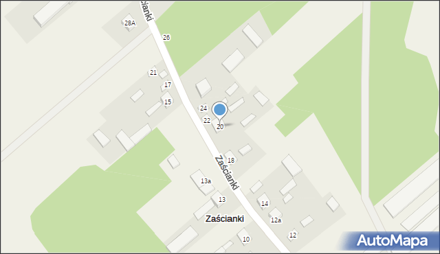 Zaścianki, Zaścianki, 20, mapa Zaścianki