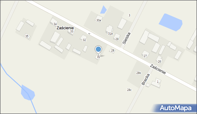 Zaścienie, Zaścienie, 31, mapa Zaścienie