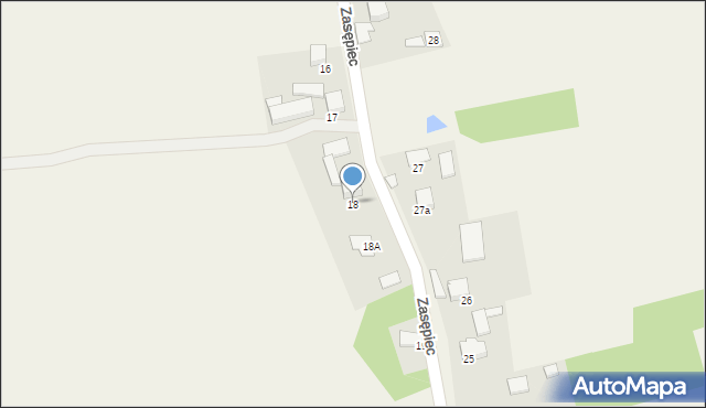 Zasępiec, Zasępiec, 18, mapa Zasępiec