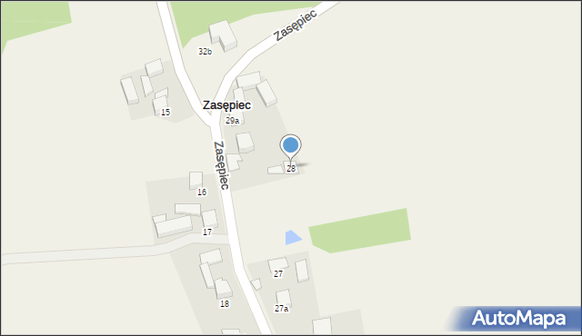 Zasępiec, Zasępiec, 28, mapa Zasępiec