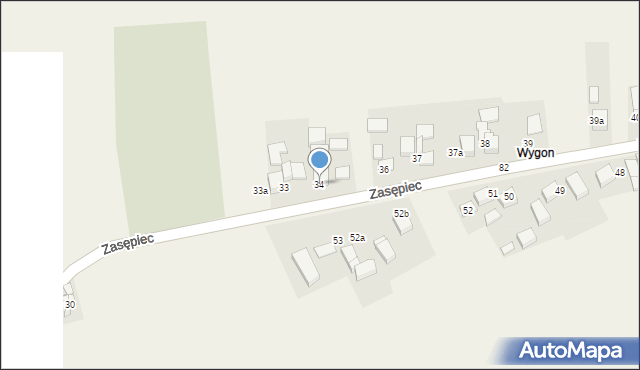 Zasępiec, Zasępiec, 34, mapa Zasępiec