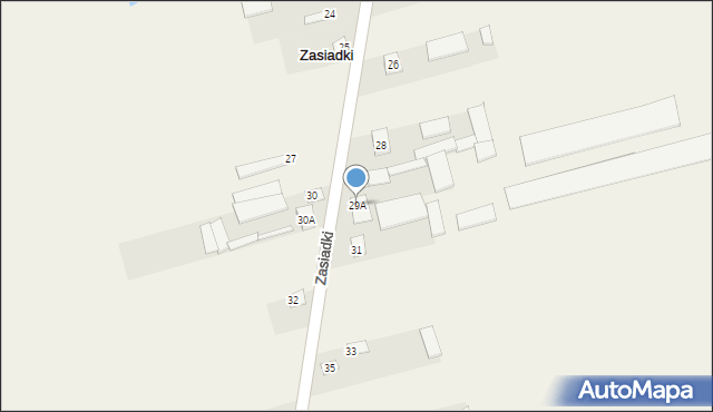 Zasiadki, Zasiadki, 29A, mapa Zasiadki