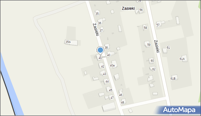 Zasieki, Zasieki, 41, mapa Zasieki