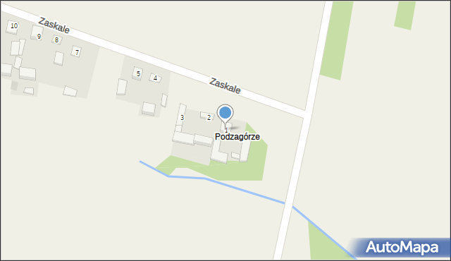 Zaskale, Zaskale, 1, mapa Zaskale