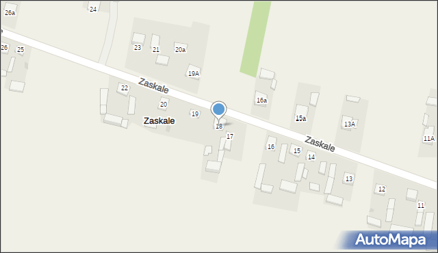 Zaskale, Zaskale, 18, mapa Zaskale