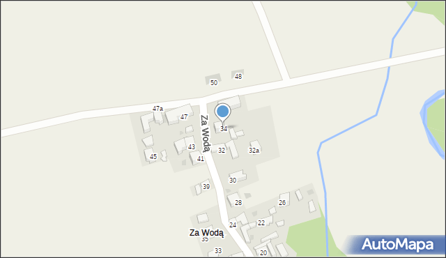 Zaskale, Za Wodą, 34, mapa Zaskale