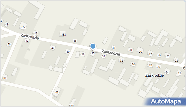 Zaskrodzie, Zaskrodzie, 35, mapa Zaskrodzie