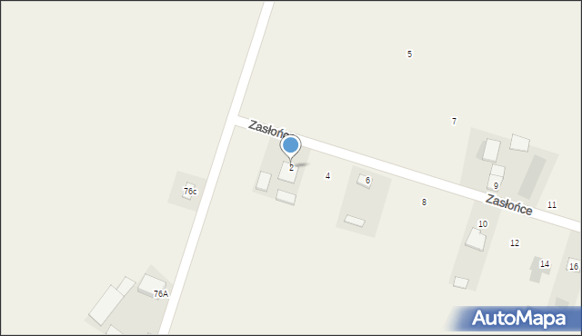 Zasłońce, Zasłońce, 2, mapa Zasłońce