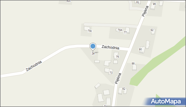 Zasole Bielańskie, Zachodnia, 1a, mapa Zasole Bielańskie