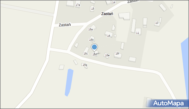 Zastań, Zastań, 16d, mapa Zastań