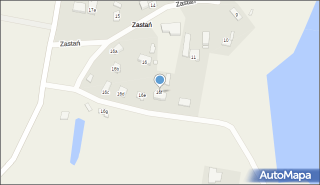 Zastań, Zastań, 16f, mapa Zastań