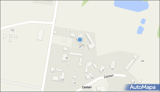 Zastań, Zastań, 19, mapa Zastań