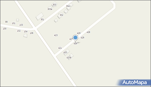 Zastań, Zastań, 424, mapa Zastań