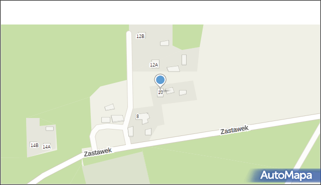 Zastawek, Zastawek, 10, mapa Zastawek