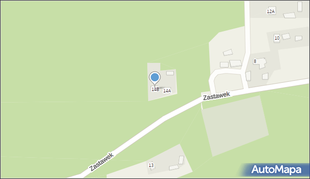 Zastawek, Zastawek, 14B, mapa Zastawek
