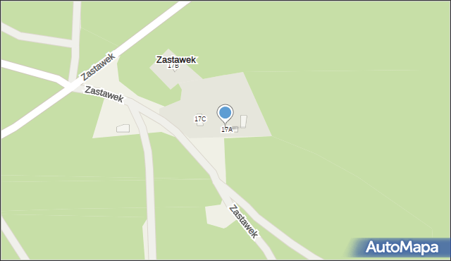 Zastawek, Zastawek, 17A, mapa Zastawek