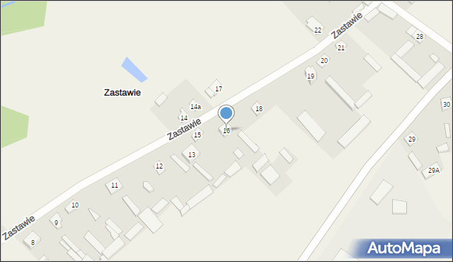 Zastawie, Zastawie, 16, mapa Zastawie