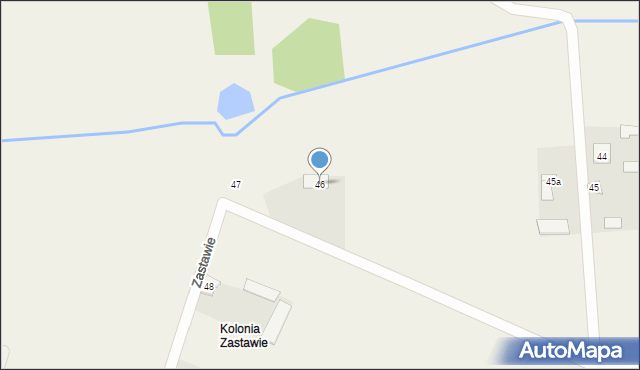 Zastawie, Zastawie, 46, mapa Zastawie