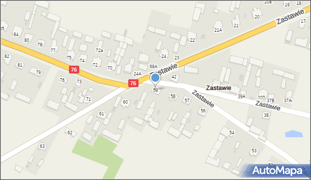 Zastawie, Zastawie, 59, mapa Zastawie