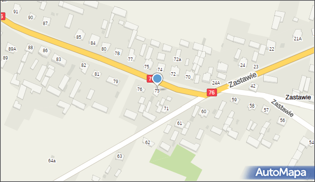 Zastawie, Zastawie, 73, mapa Zastawie