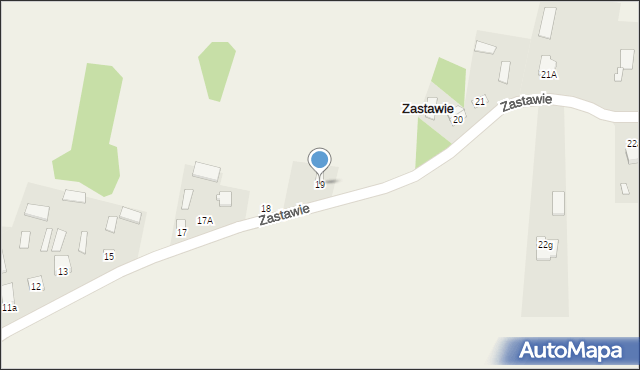 Zastawie, Zastawie, 19, mapa Zastawie