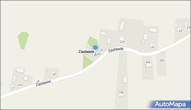 Zastawie, Zastawie, 20, mapa Zastawie