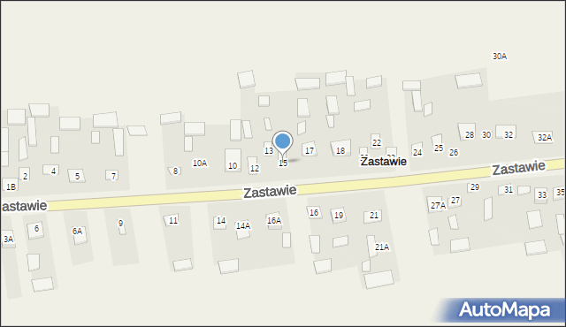 Zastawie, Zastawie, 15, mapa Zastawie