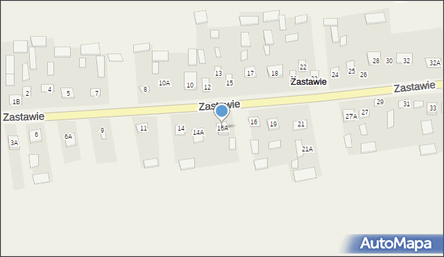 Zastawie, Zastawie, 16A, mapa Zastawie